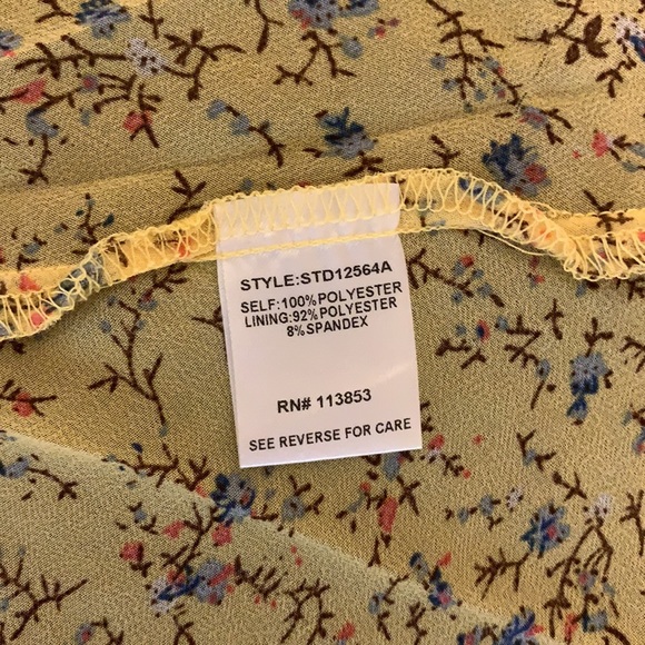 NWOT Midi Yellow Tiered Shop the Mint Dress - Picture 8 of 9